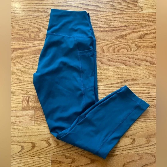 90 Degrees Green Leggings with Pockets - Picture 1 of 5